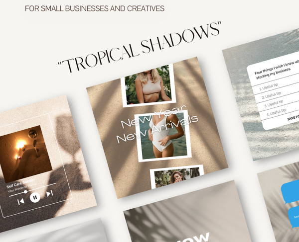 Tropical Shadows Instagram Post Templates